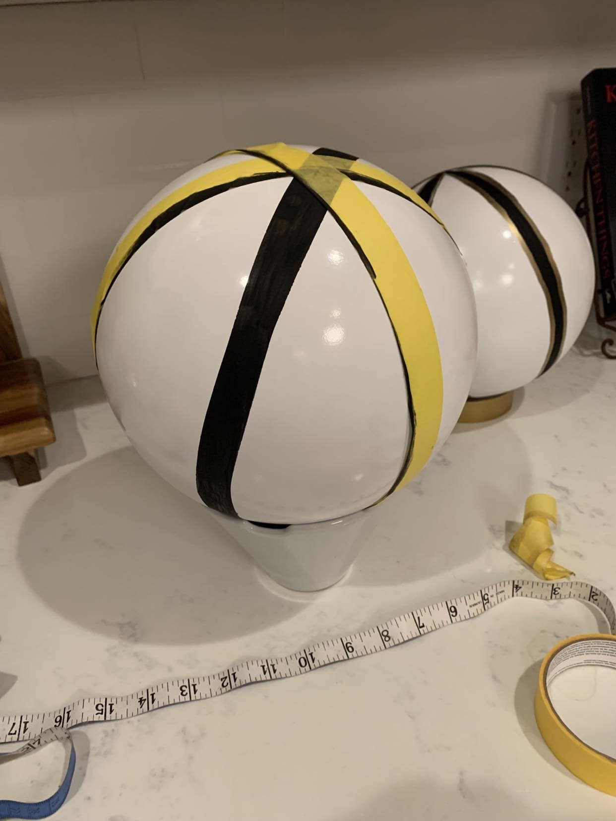 paint the lines with a sharpie